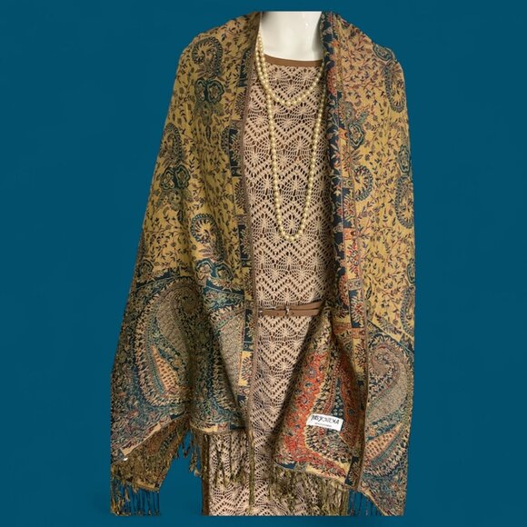 PASHMINI 100% SILK - Picture 2 of 3